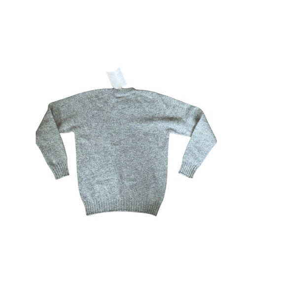NWT Jamiesons Made in Scotland Gray Shaggy Shetland Sweater 38 Small - Picture 5 of 7